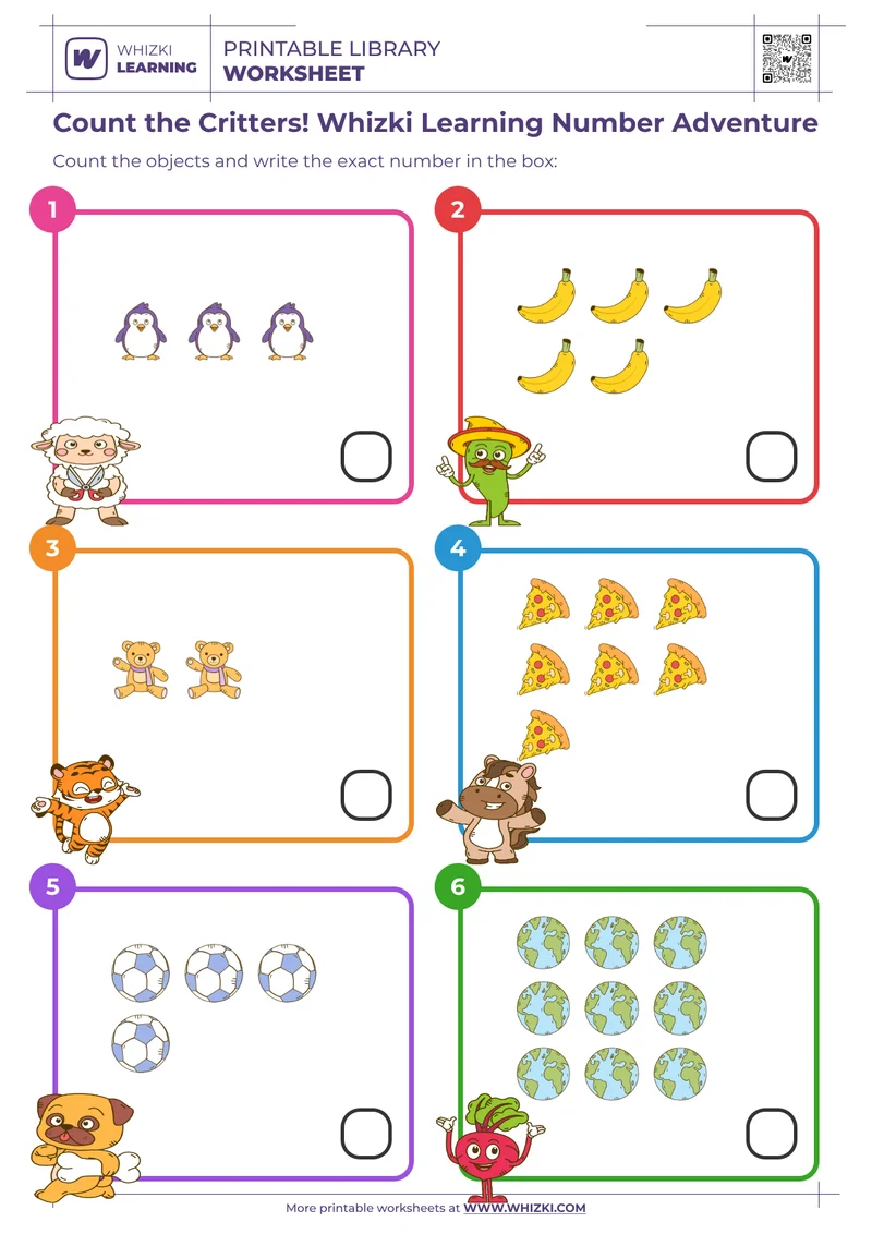 Count the Critters! Whizki Learning Number Adventure