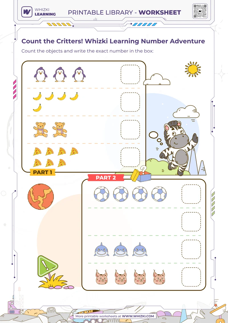 Count the Critters! Whizki Learning Number Adventure