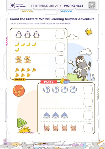 Count the Critters! Whizki Learning Number Adventure