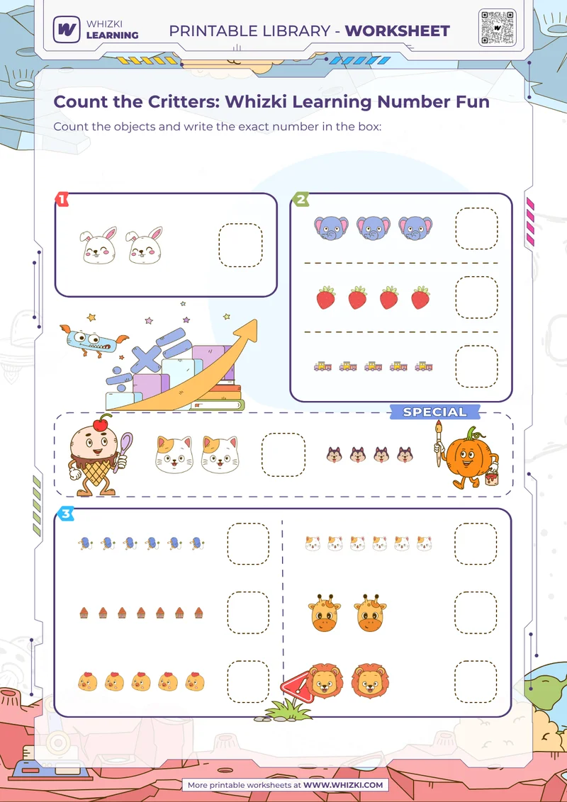 Count the Critters: Whizki Learning Number Fun