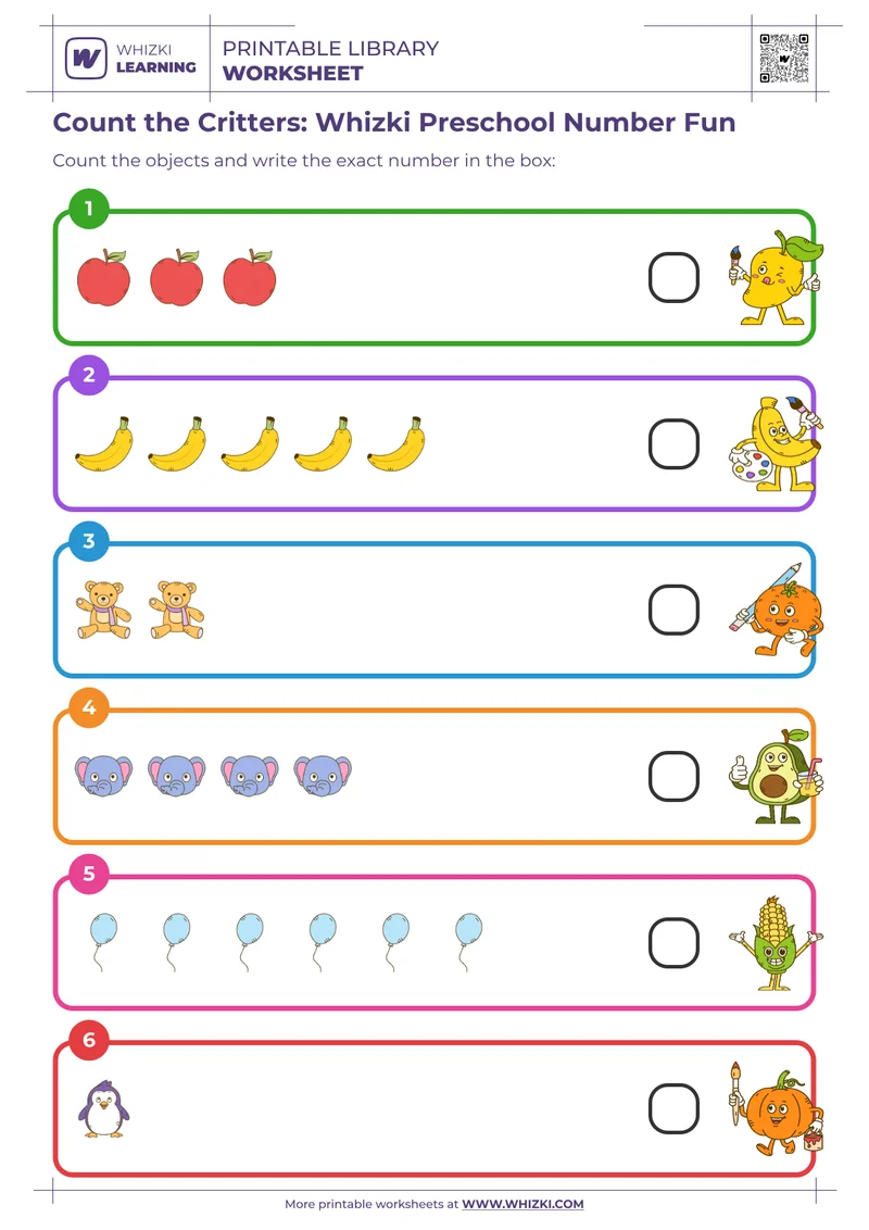 Count the Critters: Whizki Preschool Number Fun