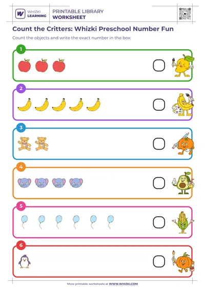 Count the Critters: Whizki Preschool Number Fun