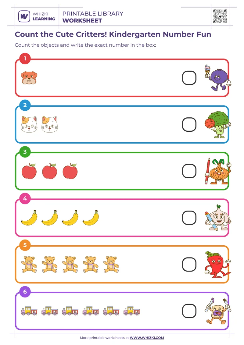 Count the Cute Critters! Kindergarten Number Fun