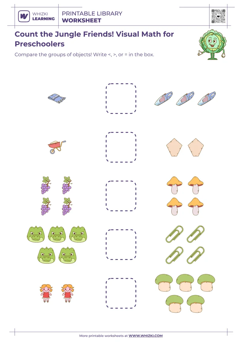 Count the Jungle Friends! Visual Math for Preschoolers