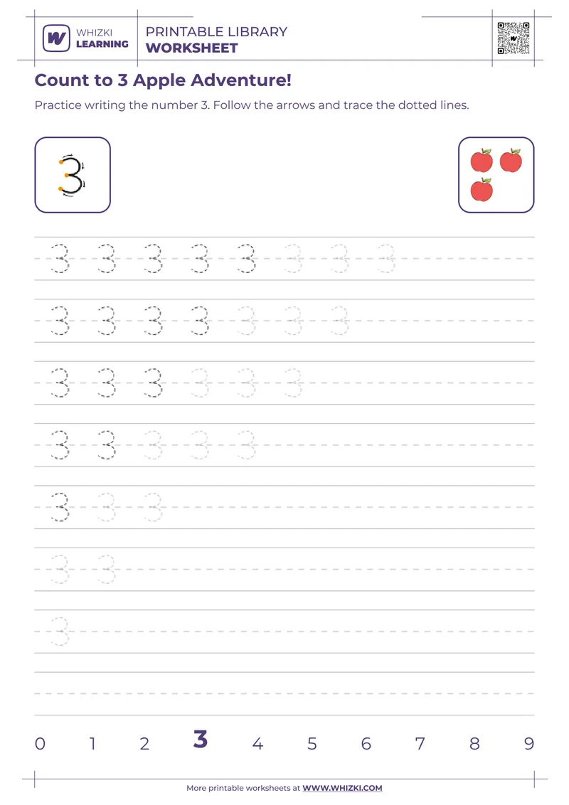 Count to 3 Apple Adventure!