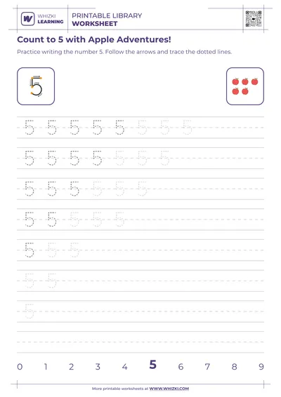 Count to 5 with Apple Adventures!