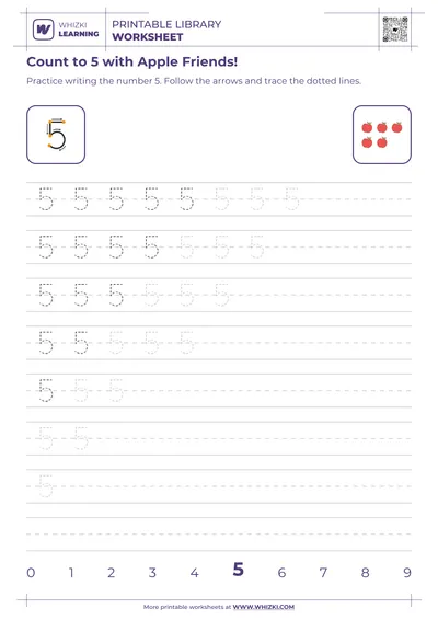 Count to 5 with Apple Friends!