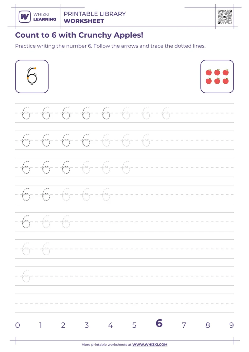 Count to 6 with Crunchy Apples!