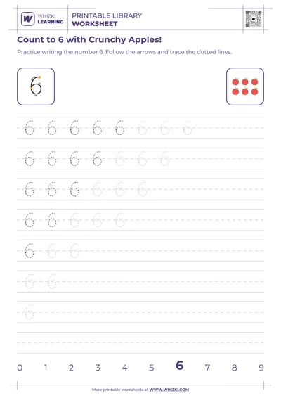 Count to 6 with Crunchy Apples!