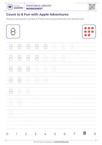 Count to 8 Fun with Apple Adventures