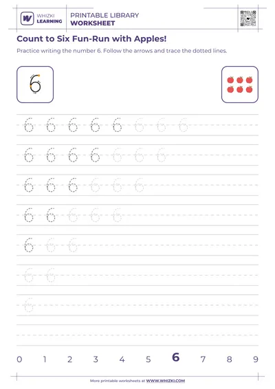 Count to Six Fun-Run with Apples!