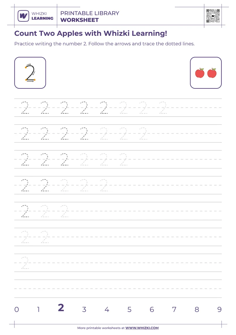 Count Two Apples with Whizki Learning!