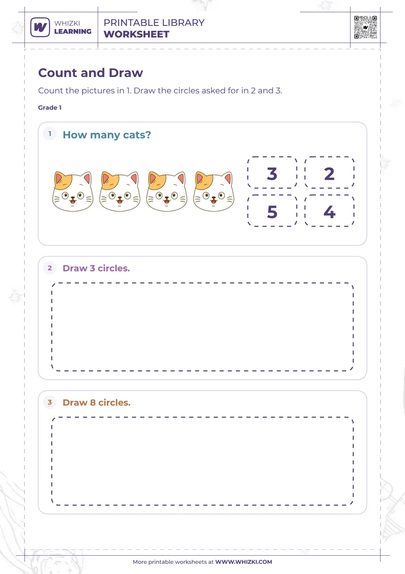 Counting and Drawing Circles Worksheet