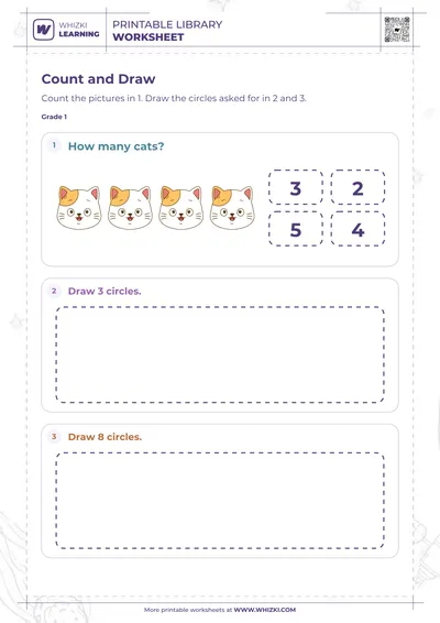 Counting and Drawing Circles Worksheet