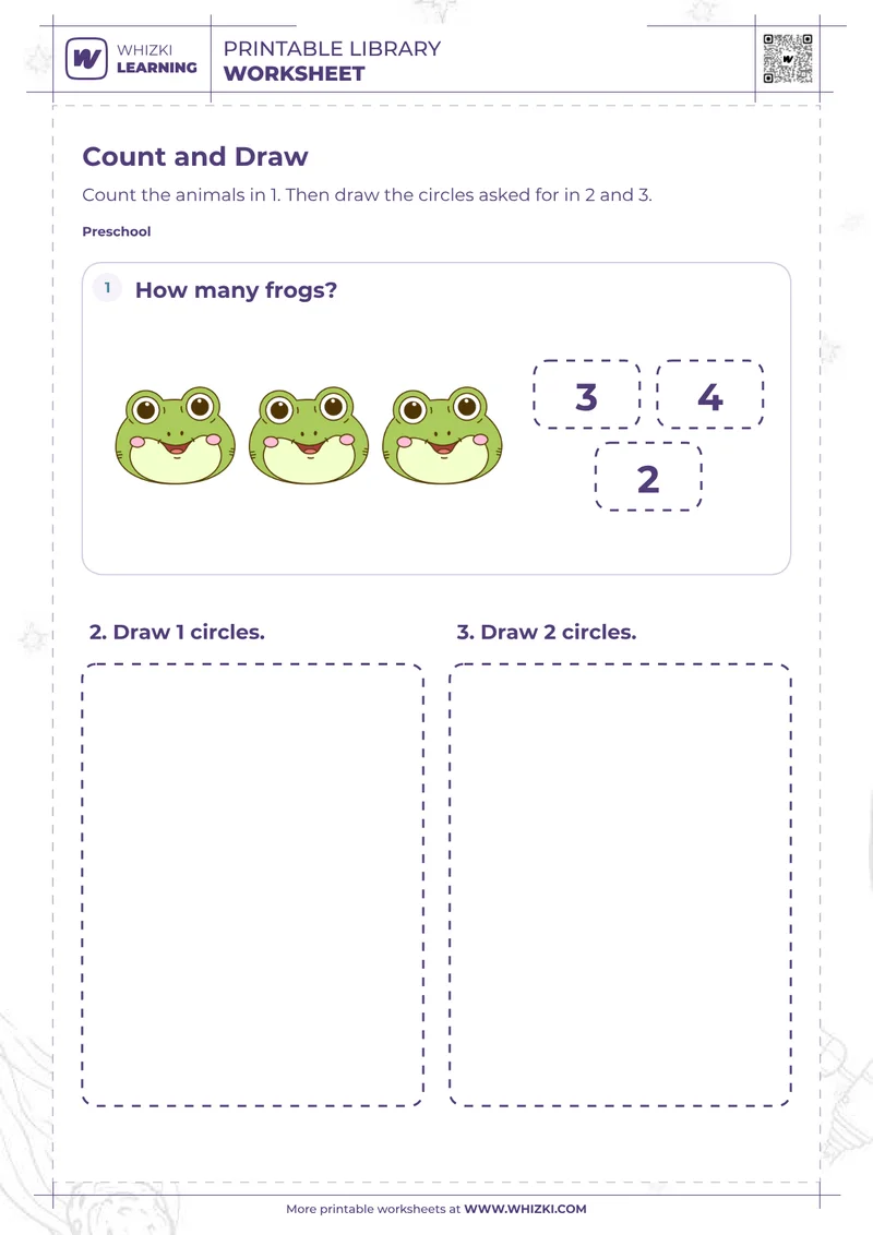Counting Circles Draw and Count Worksheet