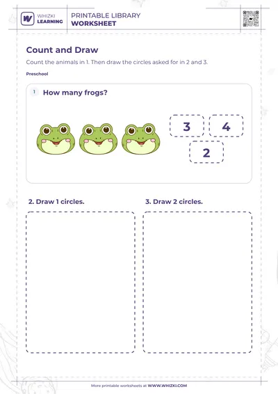 Counting Circles Draw and Count Worksheet