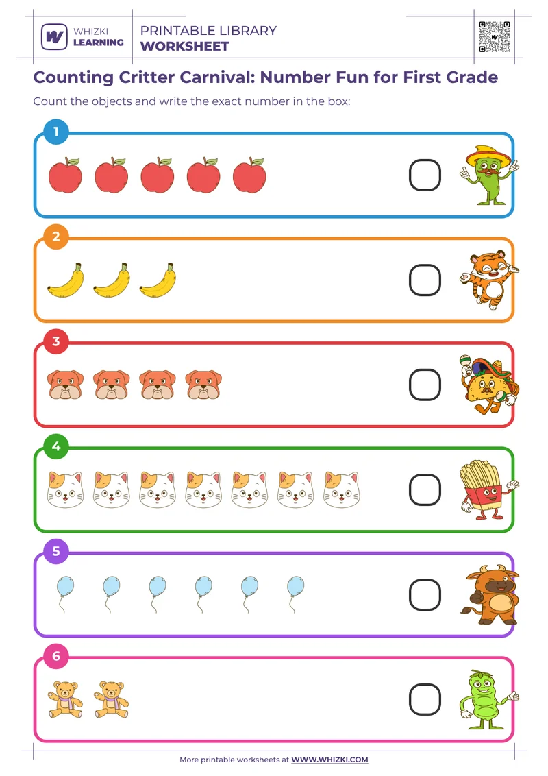 Counting Critter Carnival: Number Fun for First Grade
