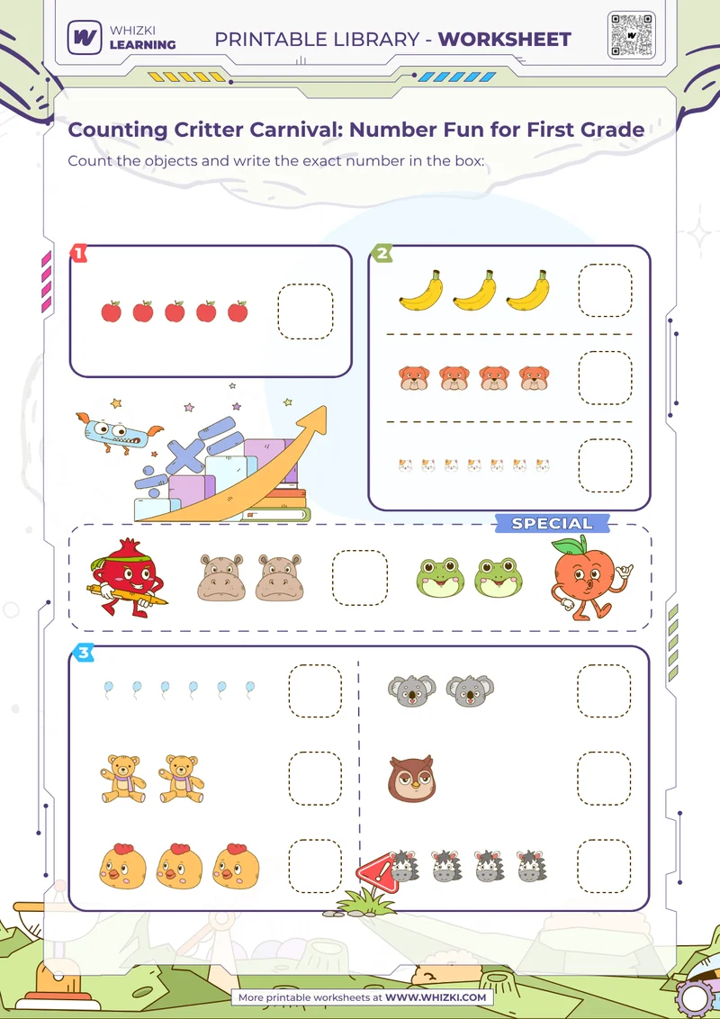Counting Critter Carnival: Number Fun for First Grade