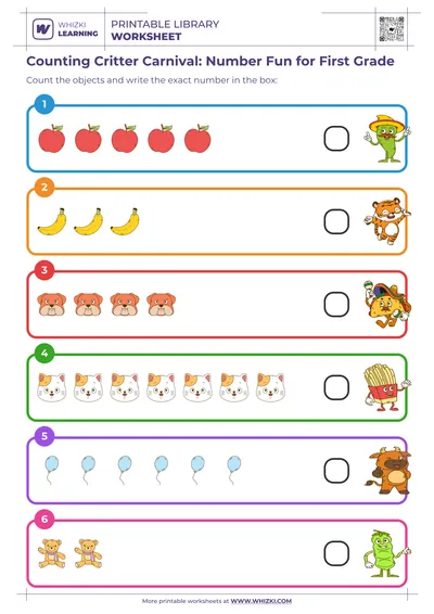 Counting Critter Carnival: Number Fun for First Grade