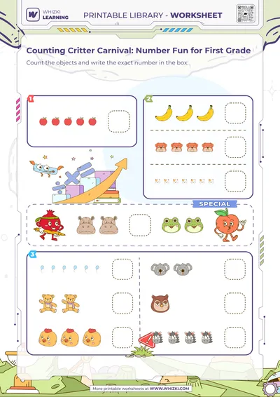 Counting Critter Carnival: Number Fun for First Grade