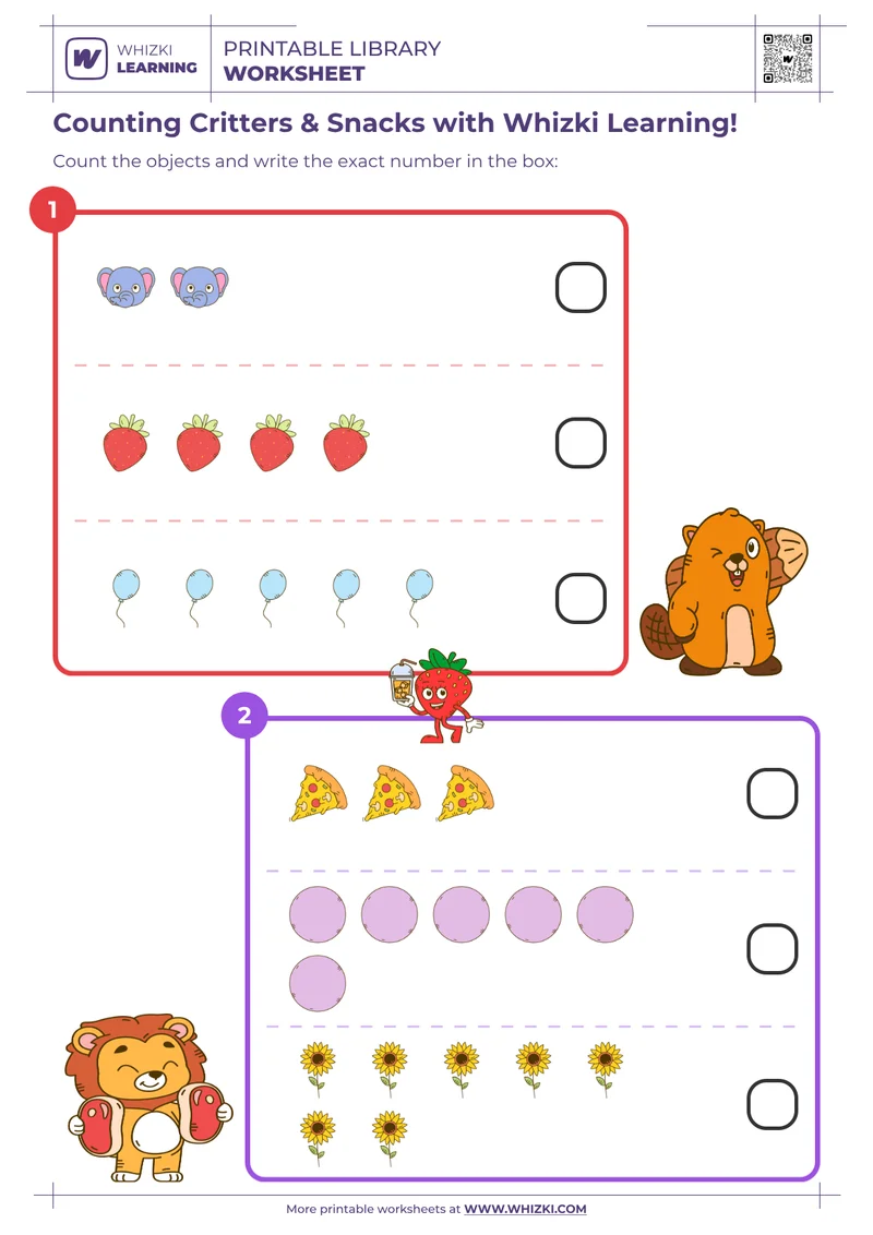 Counting Critters & Snacks with Whizki Learning!