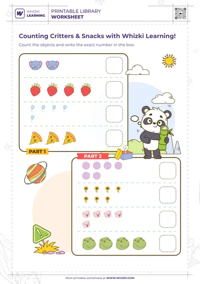 Counting Critters & Snacks with Whizki Learning!