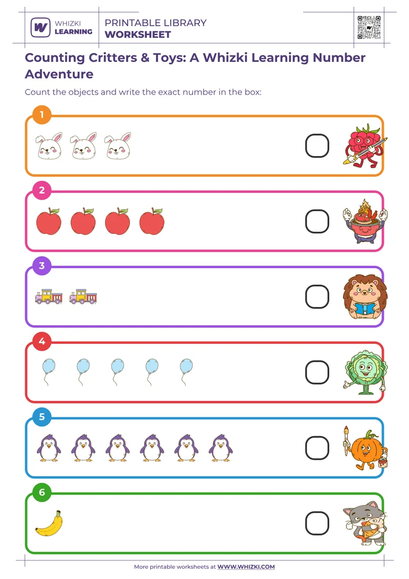 Counting Critters & Toys: A Whizki Learning Number Adventure