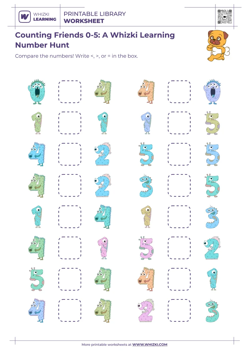 Counting Friends 0-5: A Whizki Learning Number Hunt