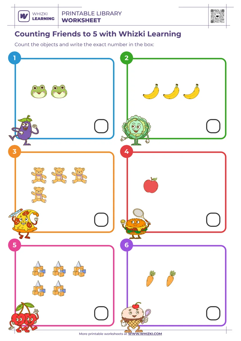 Counting Friends to 5 with Whizki Learning