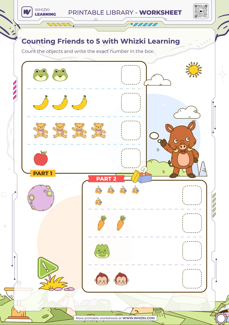 Counting Friends to 5 with Whizki Learning