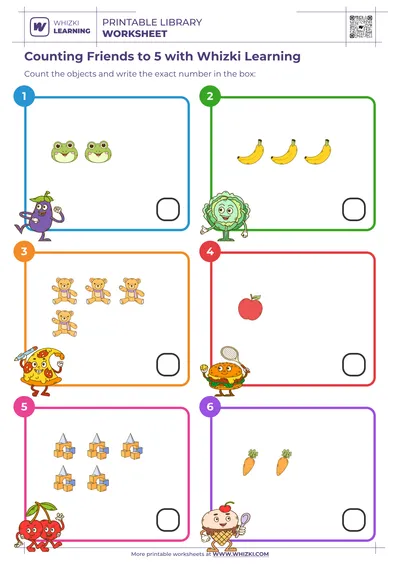 Counting Friends to 5 with Whizki Learning