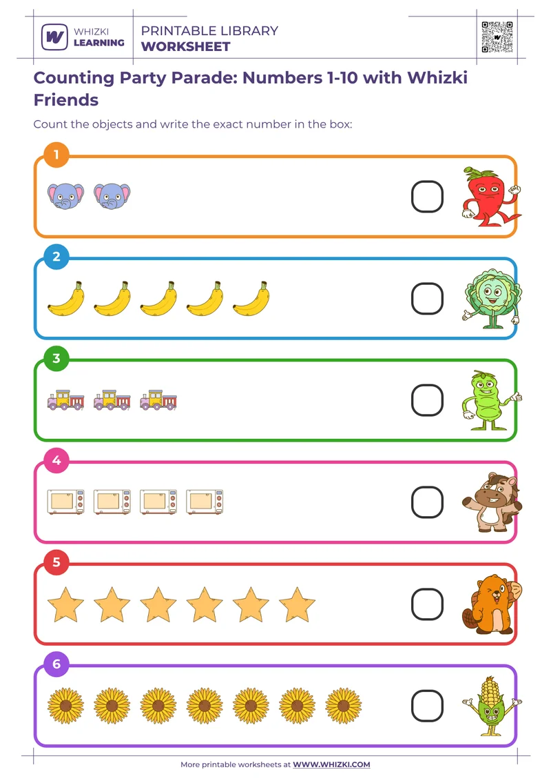 Counting Party Parade: Numbers 1-10 with Whizki Friends