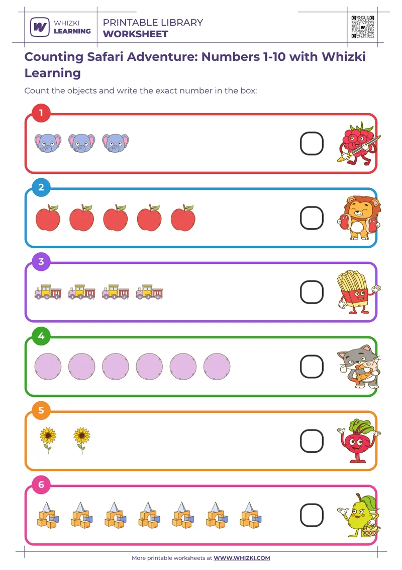 Counting Safari Adventure: Numbers 1-10 with Whizki Learning