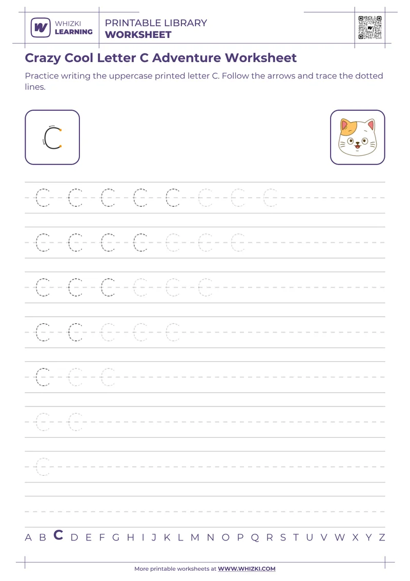 Crazy Cool Letter C Adventure Worksheet