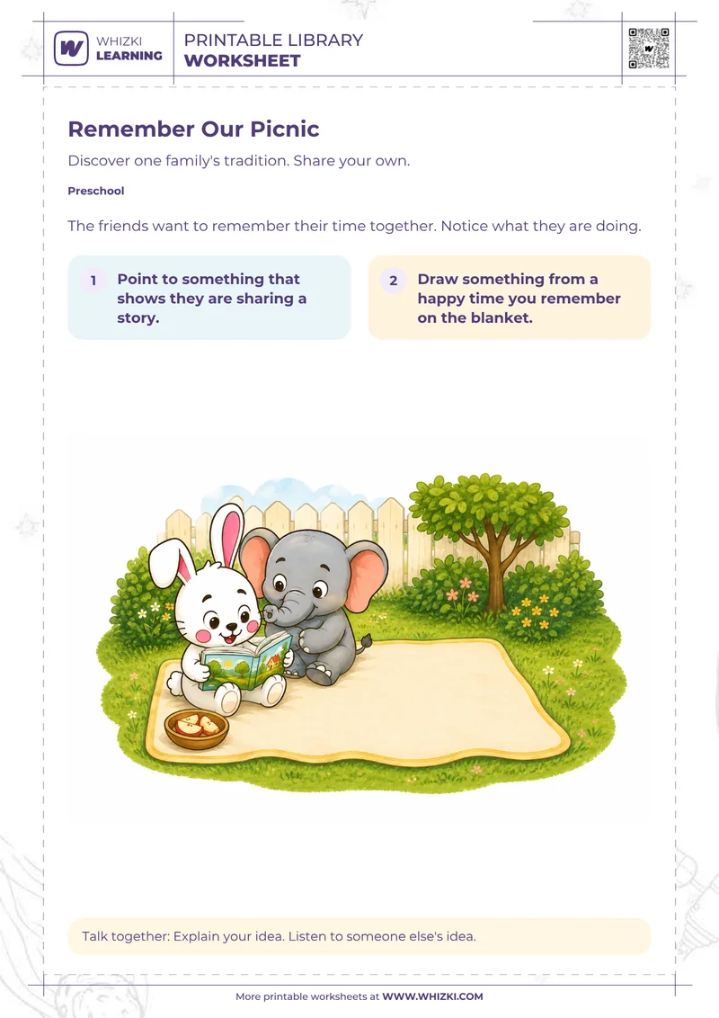 Cultures and Traditions Preschool Worksheet