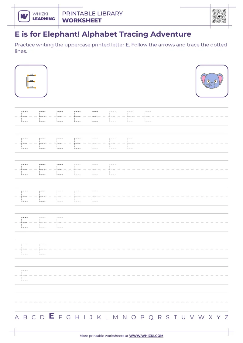 E is for Elephant! Alphabet Tracing Adventure