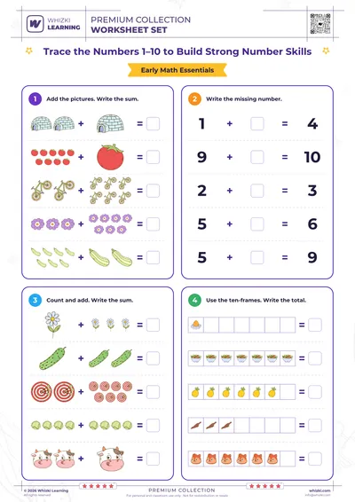 Trace the Numbers 1–10 to Build Strong Number Skills