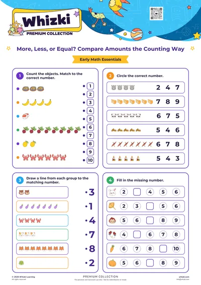 More, Less, or Equal? Compare Amounts the Counting Way