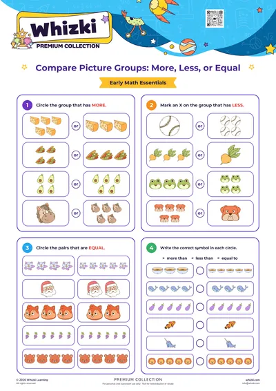 Compare Picture Groups: More, Less, or Equal