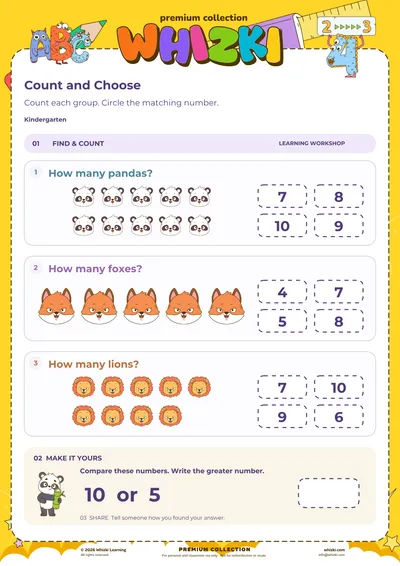 Count Animal Groups and Choose the Number