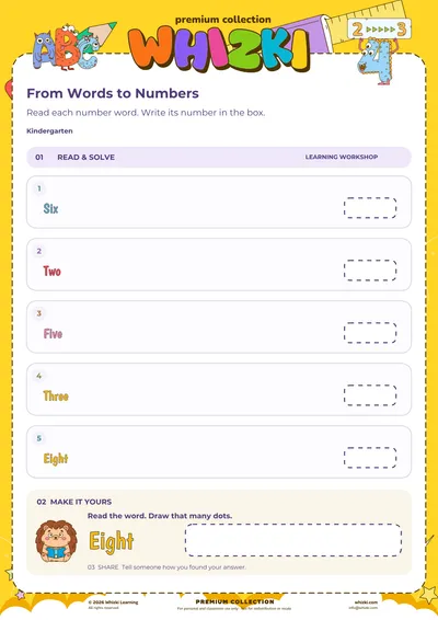 Read Number Words and Write Their Numerals