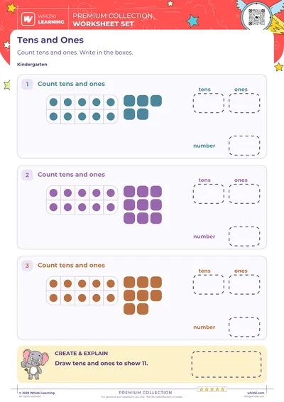Count Tens and Ones in Teen Numbers