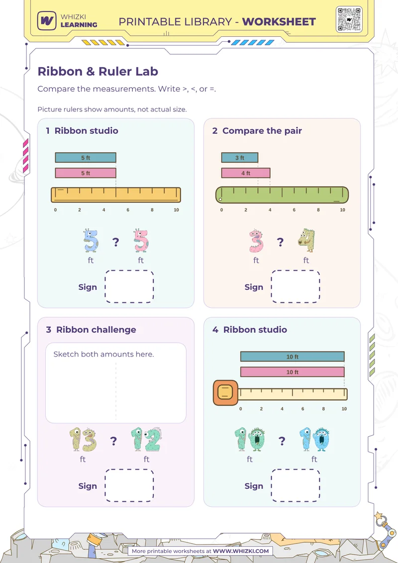 Feet Comparison Worksheet