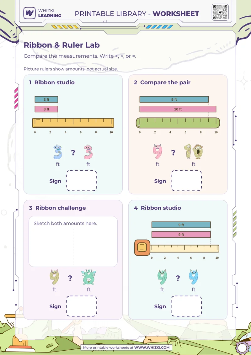 Feet Comparison Worksheet