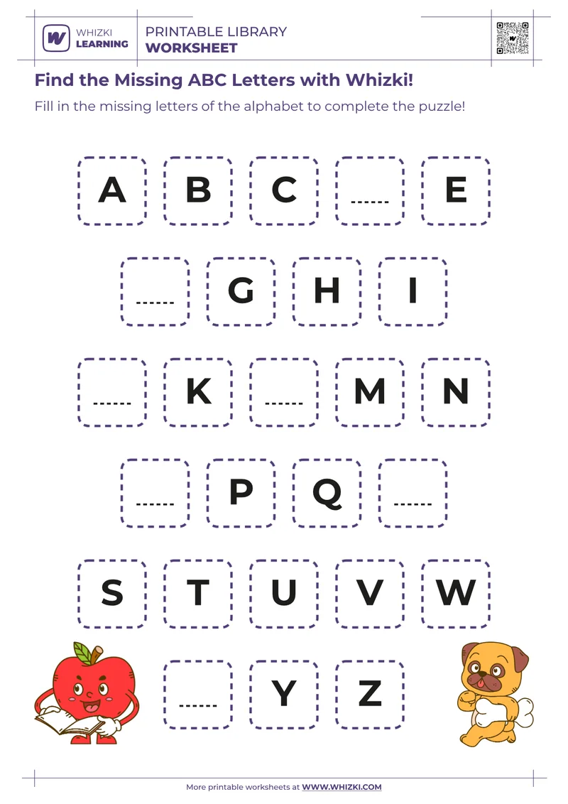 Find the Missing ABC Letters with Whizki!