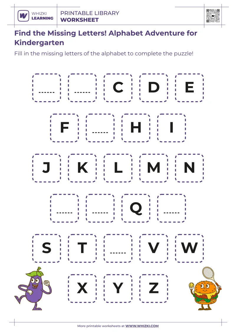 Find the Missing Letters! Alphabet Adventure for Kindergarten