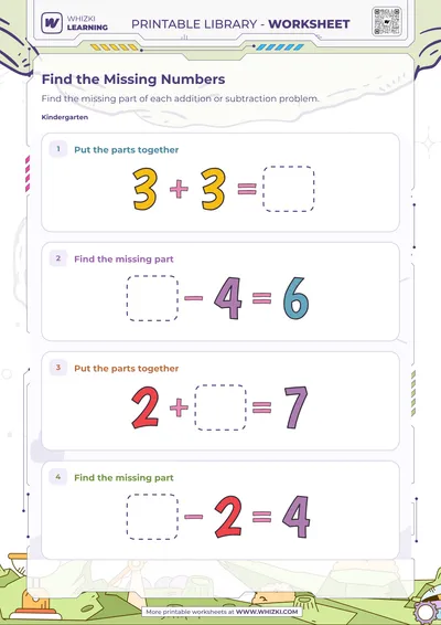 Find the Missing Numbers Worksheet