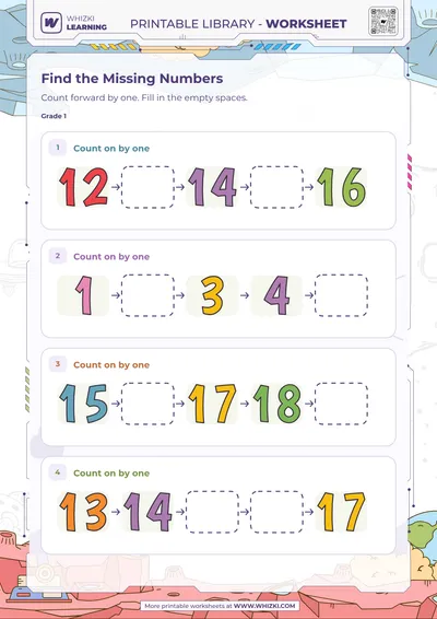 Find the Missing Numbers Worksheet