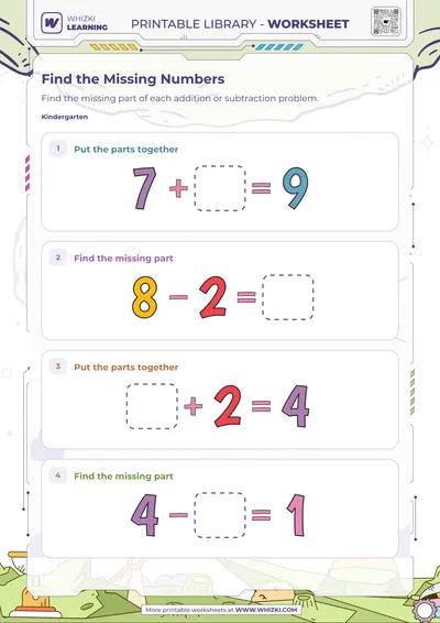 Find the Missing Numbers Worksheet