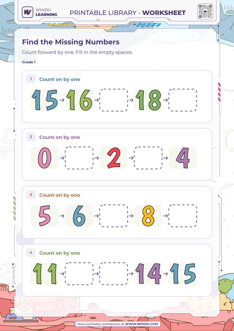 Find the Missing Numbers Worksheet